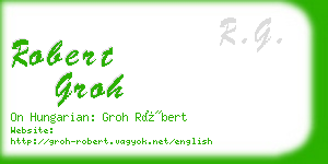 robert groh business card